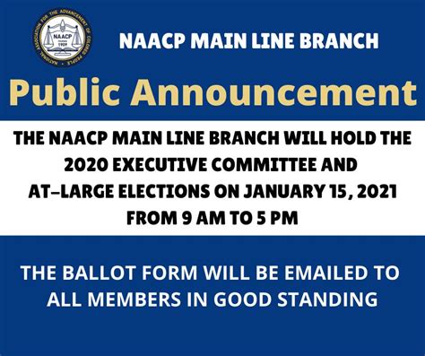 Jan 15 Naacp Main Line Brach Election Ardmore Pa Patch