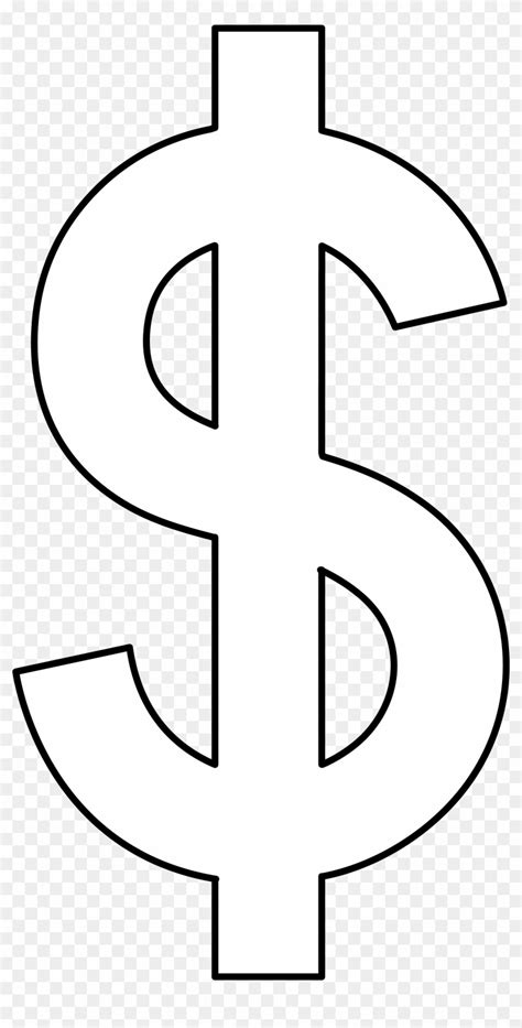 Dollar Sign Line Art Dollar Sign White Png Clipart 157721 PikPng