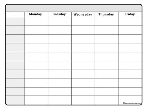 Blank 7 Day Calendar Printable Best Calendar Example