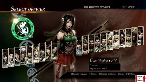 Dynasty warriors 8 (真・三國無双7 shin sangokumusō 7?, known in japan as shin sangokumusou 7) is a hack and slash video game and the eighth official installment of the dynasty warriors series. Dynasty Warriors 8 Level 5 Weapon Guides - Guan Yinping (Battle of Fan Castle - Shu Forces ...