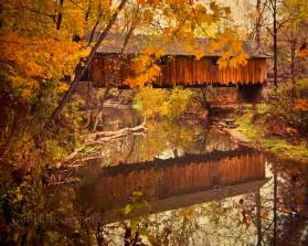 Autumn Covered Bridge Wallpapers Wallpapersafari