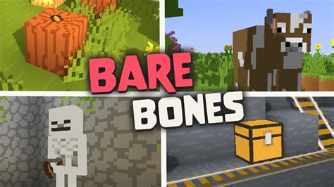 Bare Bones Texture Pack For Minecraft 119 Bedrock And Java Youtube