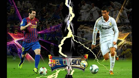 Cristiano Ronaldo Vs Lionel Messi El Clasico Hd Desktop Wallpaper