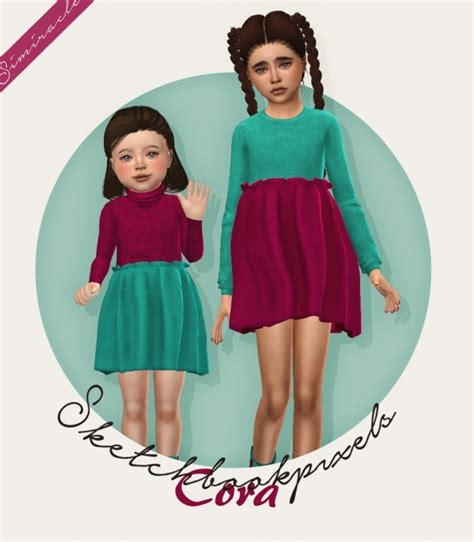 Sketchbookpixels Cora 3t4 Skirt For Kids And Toddlers At Simiracle Sims