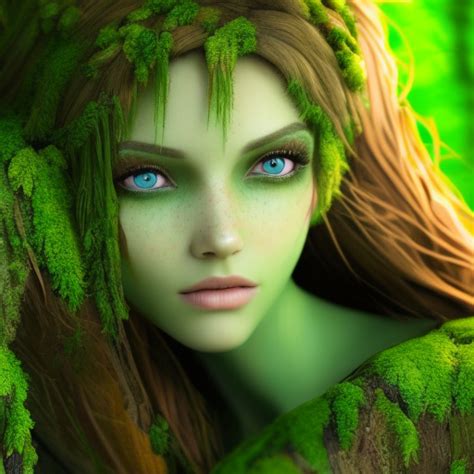 Beautiful Dryad Woman 020 In 2023 Elf Art Fairies Mythology Forest Elf