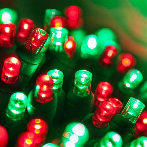 Wintergreen Lighting 24 Ft 70 Light Red And Green 5 Mm Led Mini Light