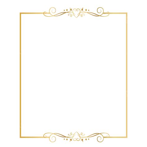 Warm Color Border White Transparent Golden Border Warm Color Frame