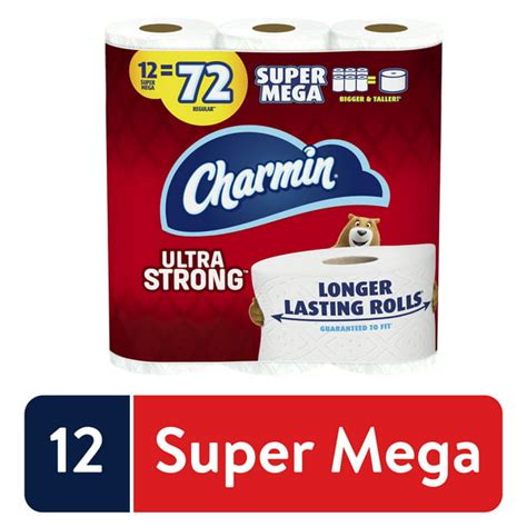 Charmin Ultra Strong Toilet Paper 12 Super Mega Rolls