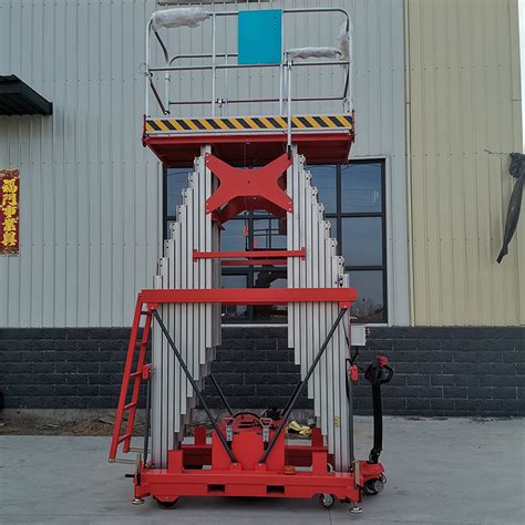6m Oem Portable Aerial Ladder Factory Hydraulic Aluminum Double Mast