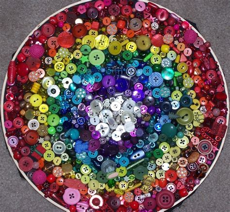 Rainbows Buttons And Beads Oh My · How To Make A Piece Of Button Art