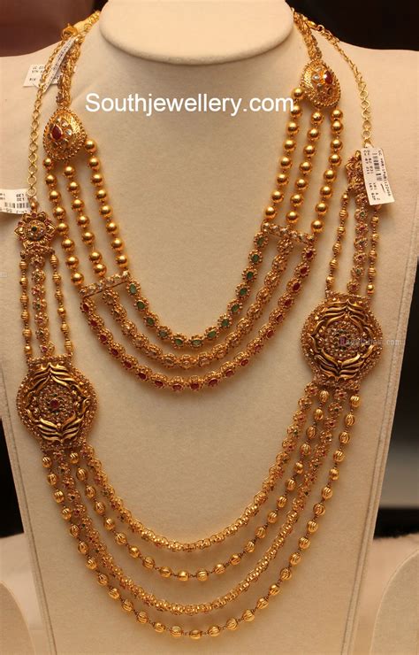Uncut Gold Balls Necklace And Haram Set Indian Jewellery