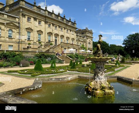 Statue On The Terrace At Harewood House Nr Leeds Yorkshire Uk Stock