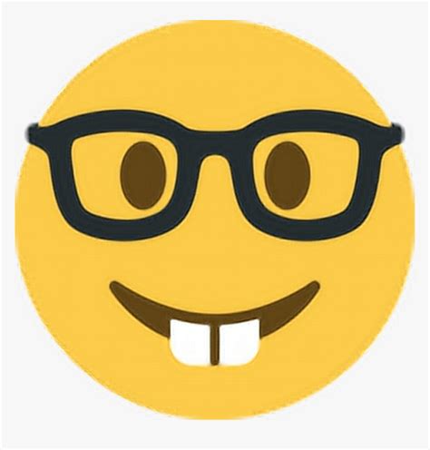 Smart Nerd Geek Dork Teeth Glasses Spectacles Emoji Nerd Emoji