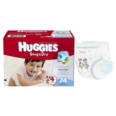Huggies Snug And Dry Diapers Size 4 Big Pack 74 Count