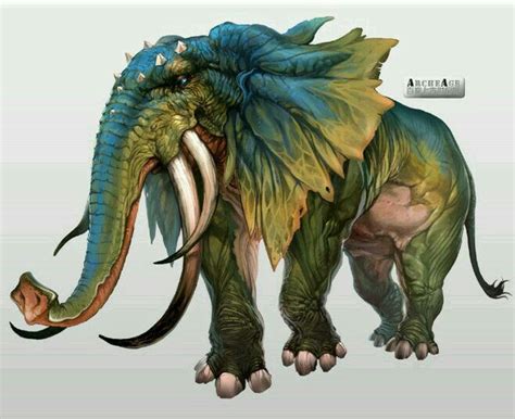 Amphibian Elephant Mythical Creatures Art Fantasy Creatures Art