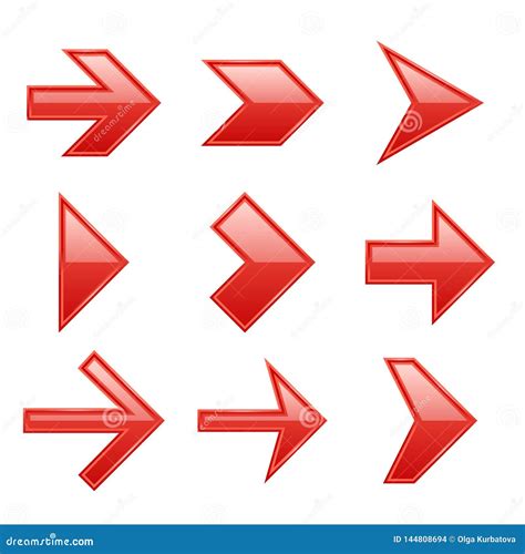 Arrows Set Arrow Icons Down Direction Up Pointer Sign Next Right Left