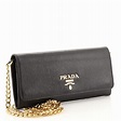 Prada Wallet on Chain Vitello Move Long Black 82691105