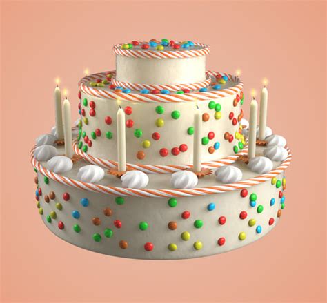 Birthday Cake 3d Models For Download Turbosquid