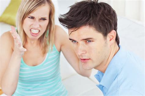 Young Man Ignoring His Girlfriend Stock Photo Image Of Caucasian