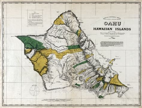 Map Oahu 1881 Nmap Of Oahu Hawaiian Islands Map By Cj Lyons 1881 Rolled