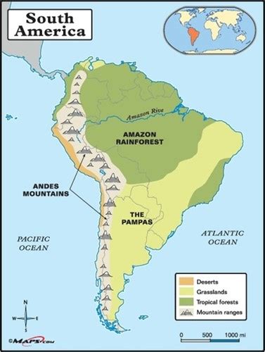 Andes Mountains On A Map Time Zones Map World