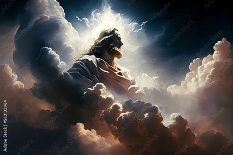 jesus christ in the clouds