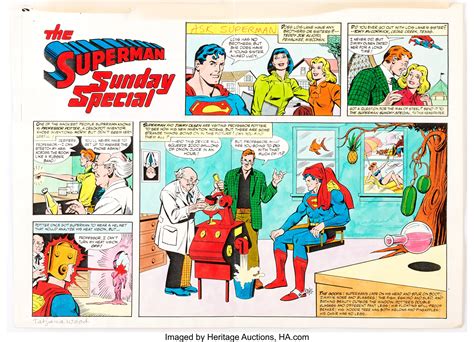 Tatjana Wood Superman Sunday Comic Strip Production Color Guide Lot