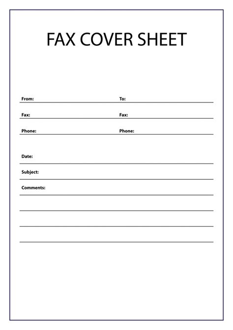 Blank Fax Cover Sheet Template Free In Pdf And Word