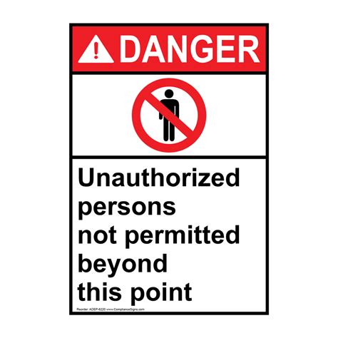 Vertical Unauthorized Personnel Are Not Permitted Sign Ansi Danger