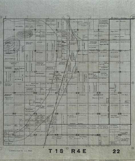 1923 Maricopa County Arizona Land Ownership Plat Map T1s R4e Arizona
