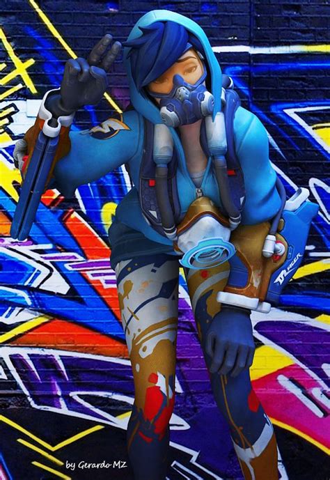 Overwatch Graffiti Tracer Wallpaper Overwatch Tracer Overwatch Funny