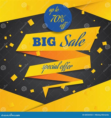 Yellow Blue Sale Banner Template Design Eps 10 Stock Vector