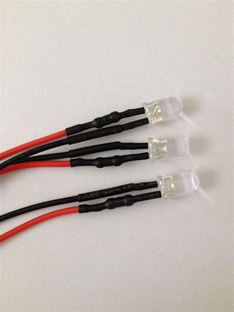 10pcs 5mm Yellow Flash Flashing Blink 9v 12v Pre Wired Water Clear Led Leds 20cm Ebay