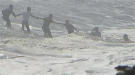 Rescuers Form Human Chain To Save Girl In Ocean Nbc News
