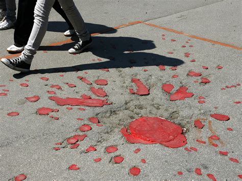 Sarajevo Rose A Concrete Scar Caused By A Mortar Shells Explosion