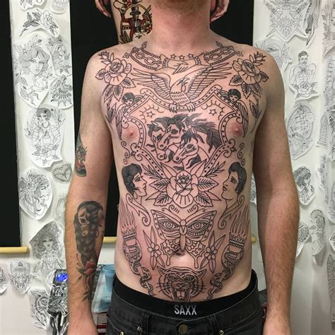 First Session Of My Full Front Torso Piece By Matt Houston In Vancouver Body Tattoos Tattoos