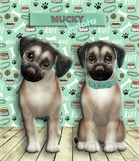 Puppy Mucky For The Sims 4 By L0unacutex Spring4sims Sims 4 Pets