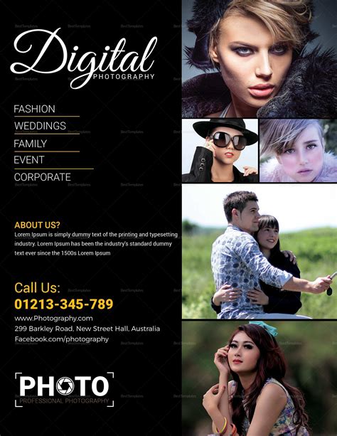 60 Format Photography Flyer Templates In Photoshop For Photography