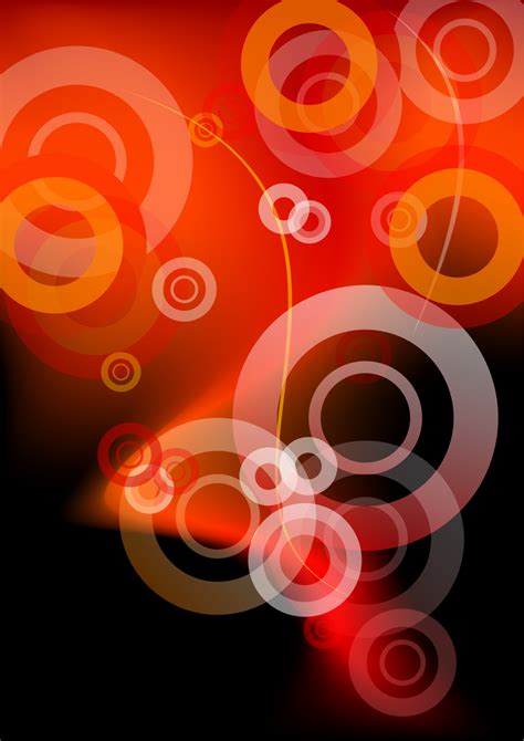 Red Circles Abstract Design Vector Download