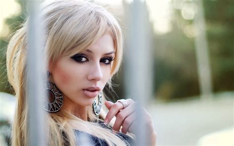 Wallpaper Face Women Outdoors Model Blonde Depth Of Field Long
