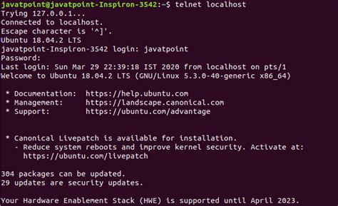 Telnet Command In Linux With Examples Javatpoint