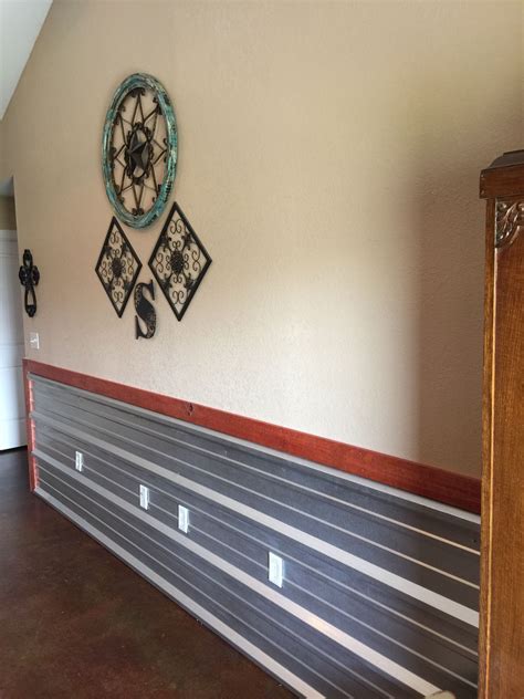 I Love The Corrugated Tin Wainscoting In My Living Room Tin