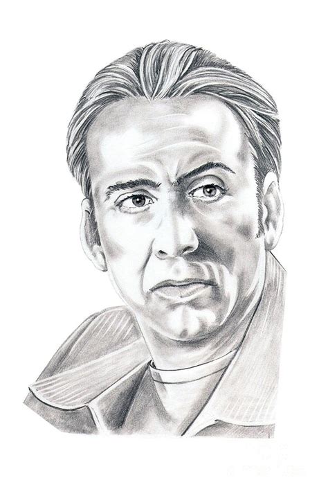 Nicolas Cage Drawing By Murphy Elliott