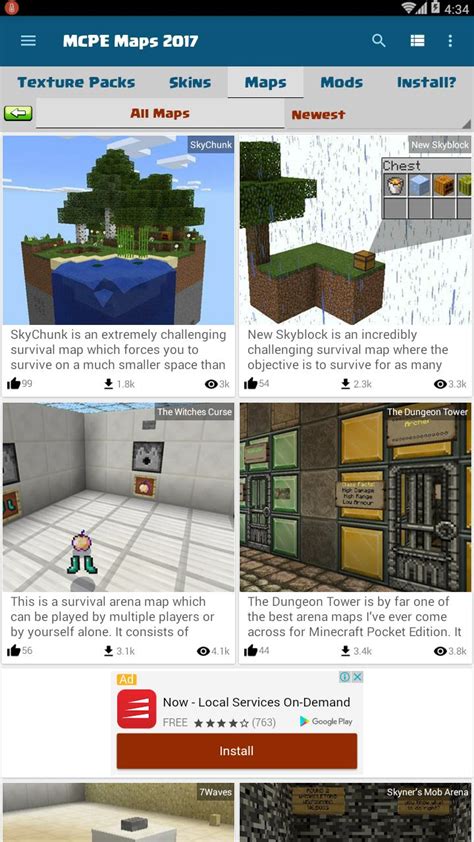 Maps For Mcpe Texture Packs Mods Skins For Android Apk Download