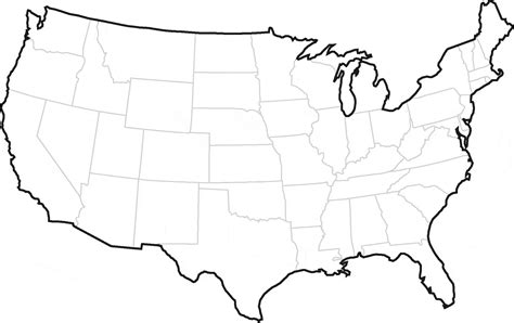 Clip Art United States Map Outline States United Clip Clipart State