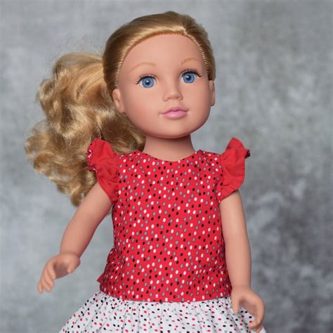 american girl doll clothes doll clothing doll outfit 2 piece blouse and skirt outfit for