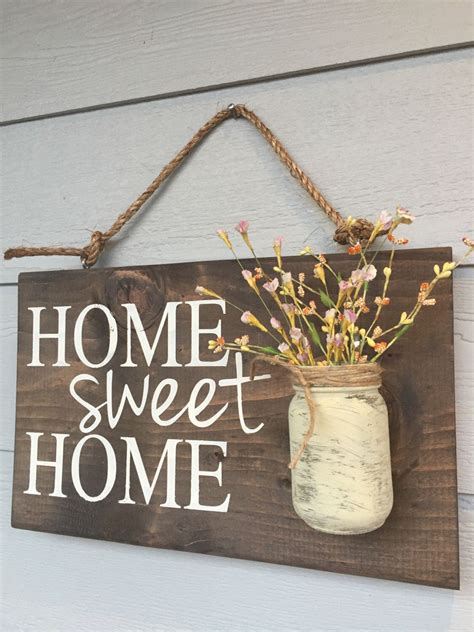 Unique wall art, furniture and home accents at affordable prices. Porch Decor, Home sweet home rustic front door sign decor ...