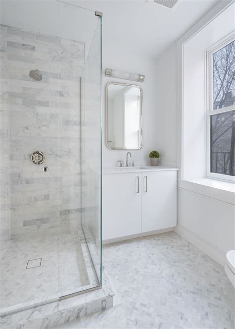 White Marble Guest Bathroom All White Bathroom White Bathroom Sleek