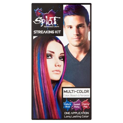 Splat Multi Color Color Streaking Kit With Blue Ruby And Red Hair Dye