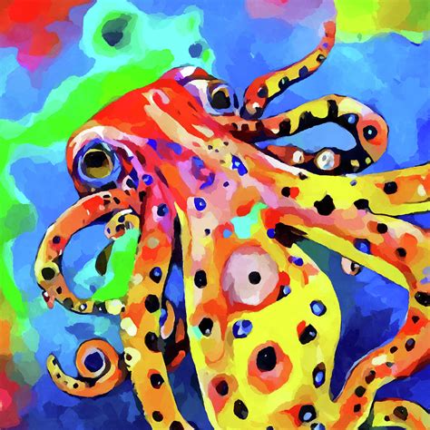 Blue Ringed Octopus Painting By Chris Butler Pixels